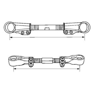 Adjustable Torque Arm Assembly without Bushes 441-498mm