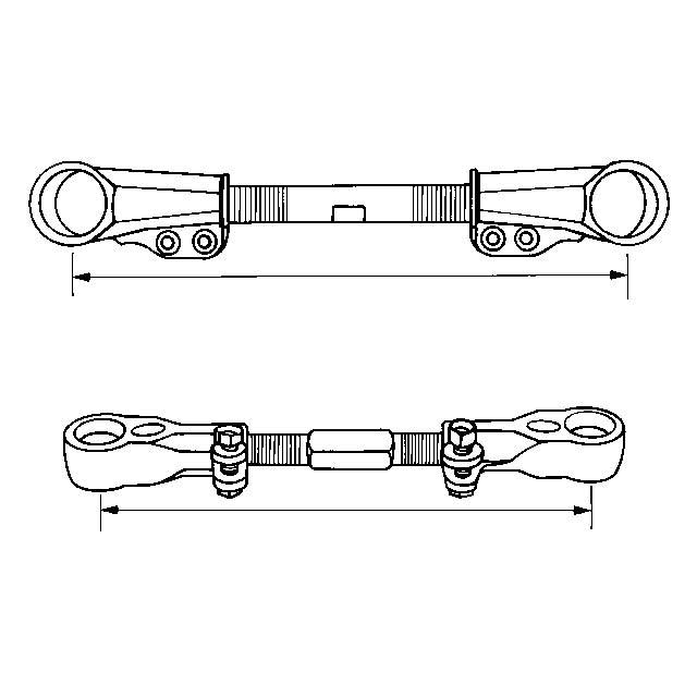 Adjustable Torque Arm Assembly without Bushes 441-498mm