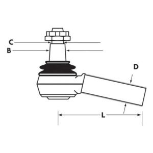 TRACK ROD END - ANGLED RHT
