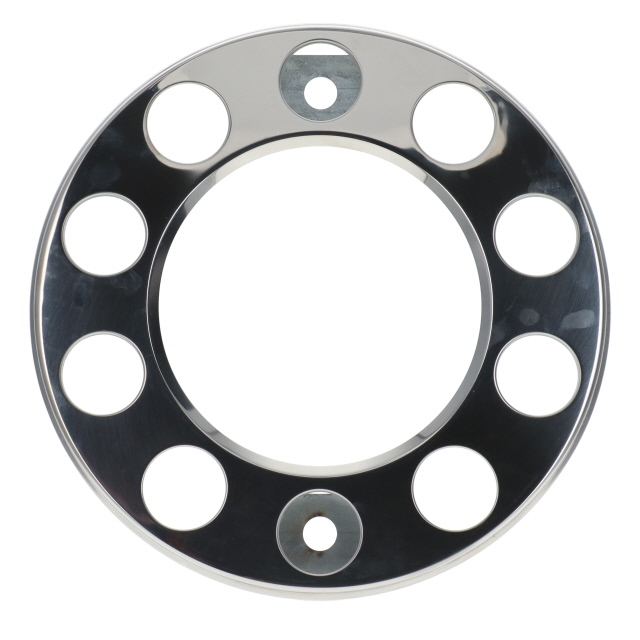 STAINLESS STEEL WHEEL TRIM 22.5IN 25MM HOLES HOLLOW TYPE (PLAIN