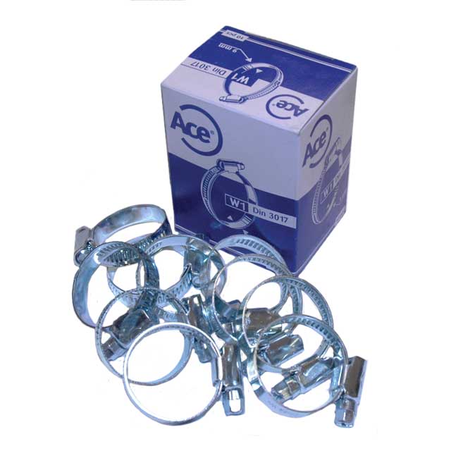 PKT10 HOSE CLIP SIZE OO 1/2 - 3/4 OR 13-20 MM