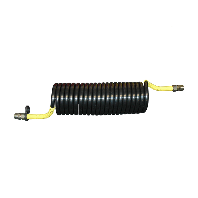 AIR COIL 4.5M WL BLACK WITH YELLOW TAIL 2 X M 1/2" FITTINGS
