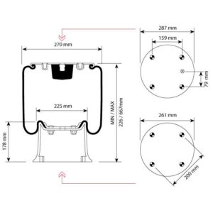 AIRSPRING ASSY (ASK025) STEEL PISTON SCANIA