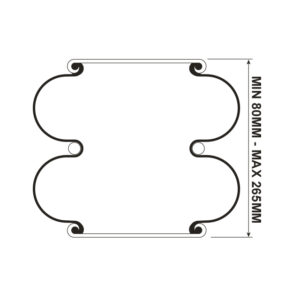 AIRSPRING (ASK009) DOUBLE CONVOLUTED M12 SAF