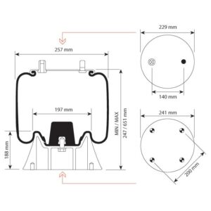 AIRSPRING ASSY (ASK001) PLASTIC PISTON NEWAY