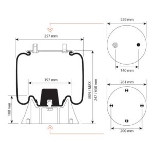 AIRSPRING ASSY (ASK001) PLASTIC PISTON NEWAY
