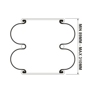AIRSPRING ASSY (ASK009) DOUBLE CONVOLUTED M14 SCANIA