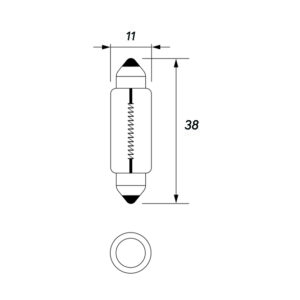 24V 5W FESTOON 11X38MM