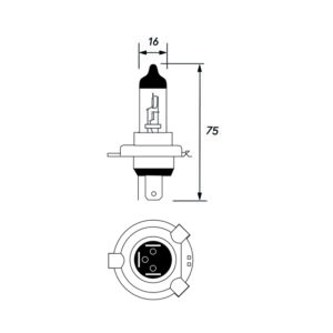 24V 75/70W H4 P43T HALOGEN