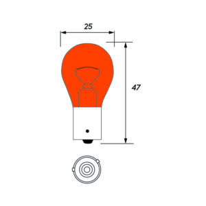 24V 21W BAU15S AMBER