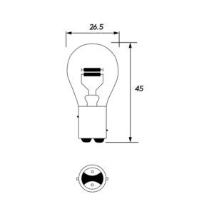PKT10 24V 21/5W BAY15D