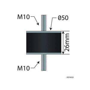UNIVERSAL EXHAUST MOUNTING BUFFER M10