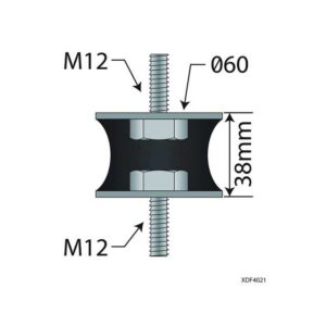UNIVERSAL EXHAUST MOUNTING BUFFER M12