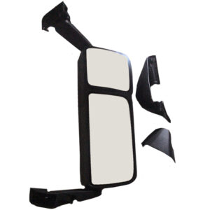 COMPLETE MIRROR ASSEMBLY LH LHD BLACK COVERS LONG ARM VERSION