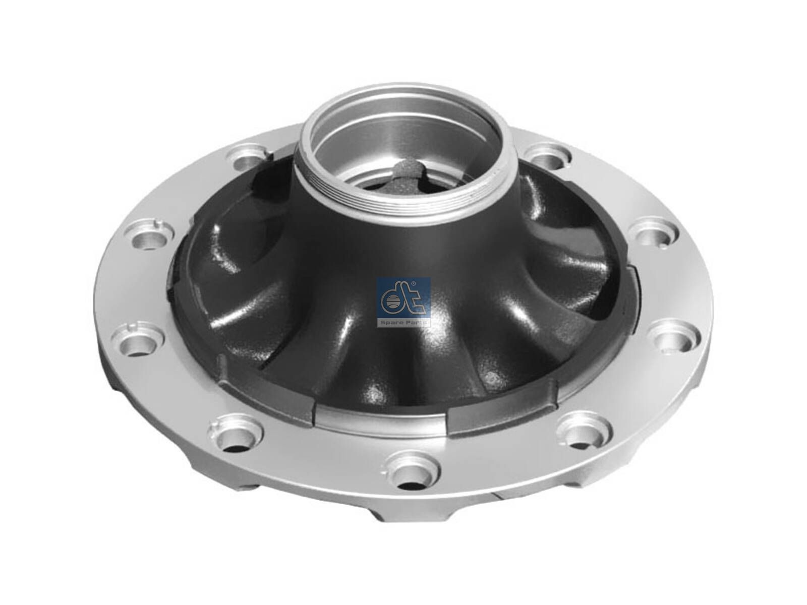 DT Spare Parts 10.10406 Wheel hub, without bearings, d1: 110 mm, d2: 130 mm, D: 380 mm, 10 bores, b: 22 mm, P: 335 mm, M125 x 2, H: 194 mm