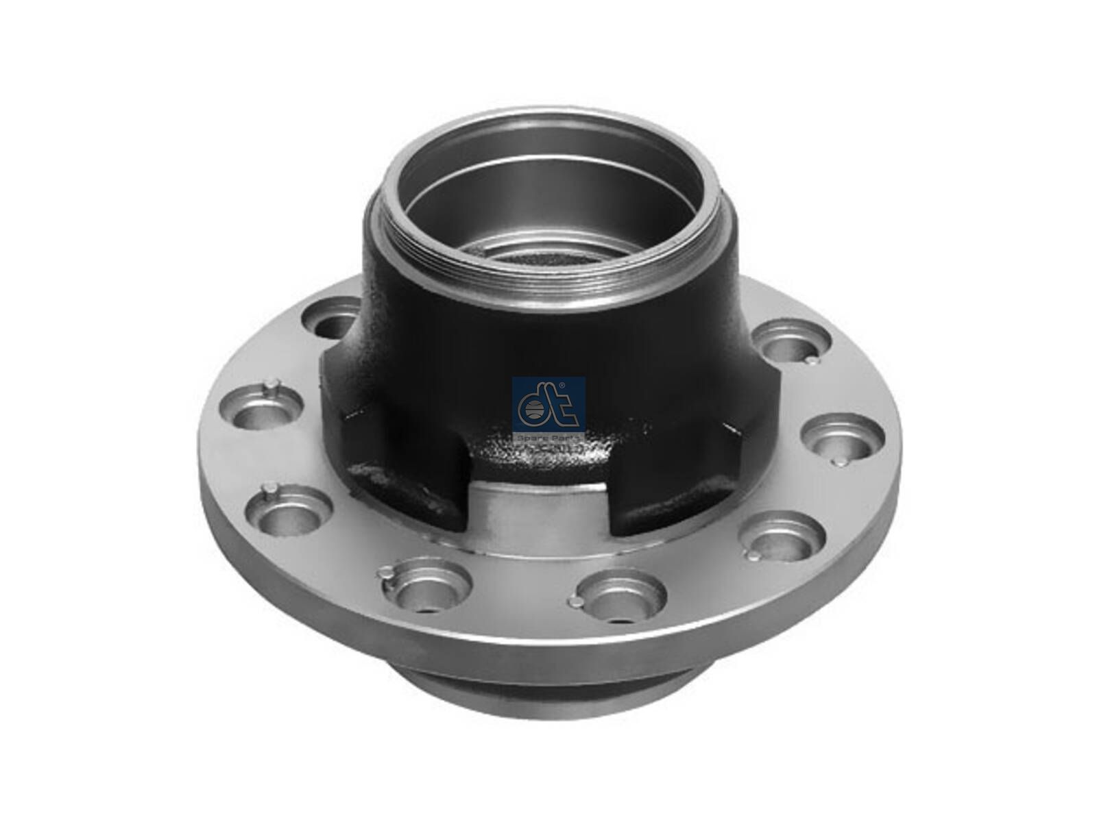 DT Spare Parts 10.10417 Wheel hub, without bearings, d1: 110 mm, d2: 130 mm, D: 270 mm, 10 bores, b: 22 mm, P: 225 mm, M125 x 2, H: 194 mm
