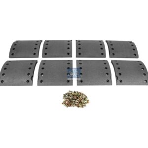 DT Spare Parts 10.13001 Drum brake lining kit, axle kit, D: 420 mm, W: 200 mm, S: 17.5 mm