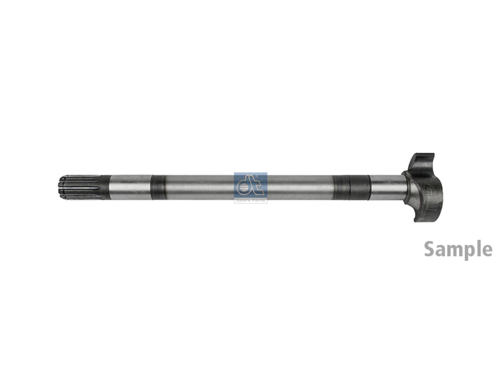 DT Spare Parts 10.23409 Brake camshaft, right, D: 42 mm, L1: 524.5 mm, L3: 480.2 mm, 10 teeth