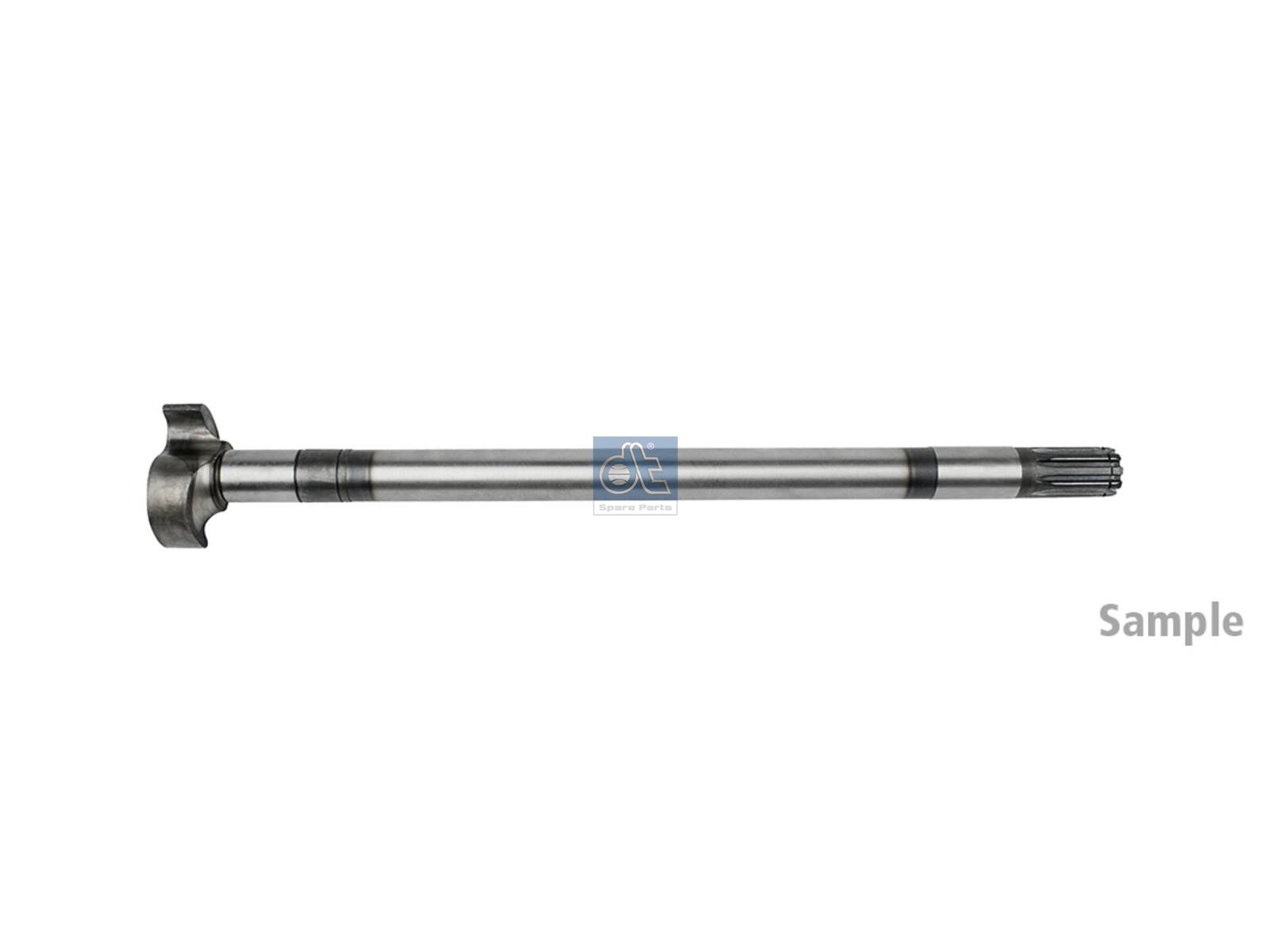 DT Spare Parts 10.23518 Brake camshaft, left, D: 40 mm, L1: 671.3 mm, L3: 627 mm, 10 teeth