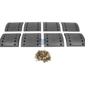 DT Spare Parts 10.33007 Drum brake lining kit, axle kit, W: 200 mm, S: 18.5 mm