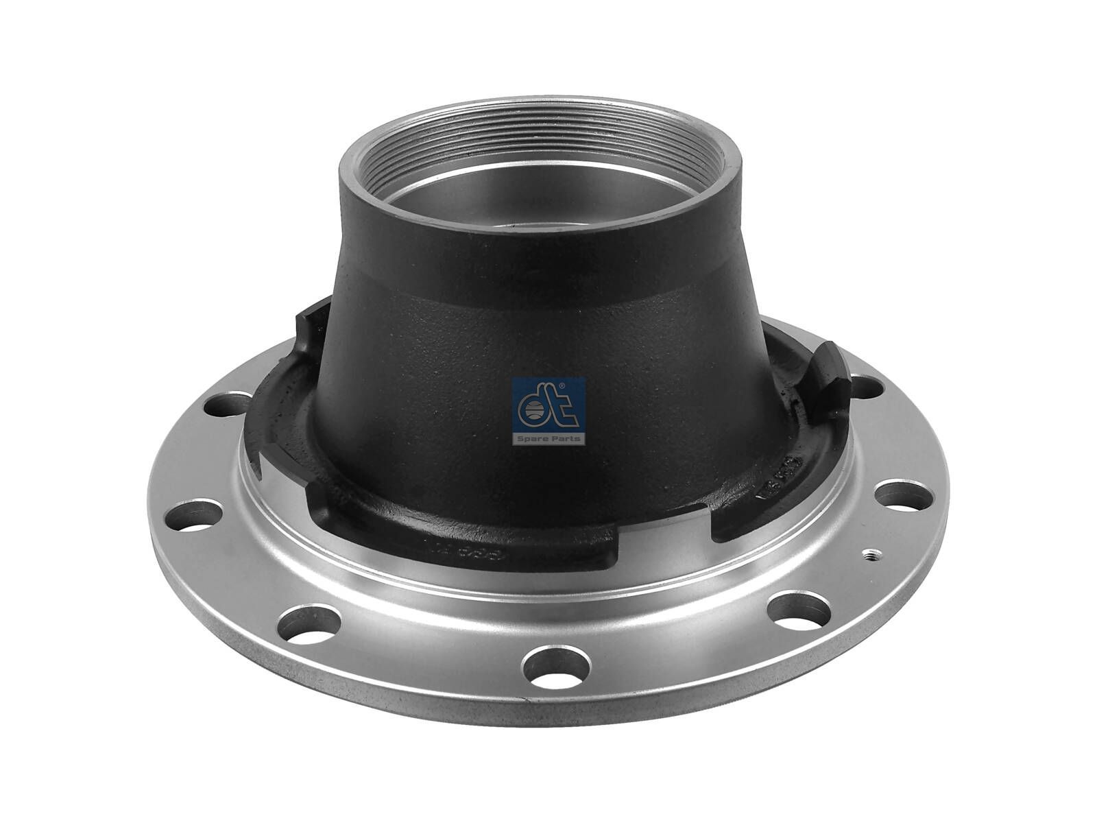 DT Spare Parts 10.40401 Wheel hub, without bearings, d1: 152.4 mm, d2: 152.4 mm, D: 375 mm, 10 bores, b: 25.5 mm, H: 231 mm