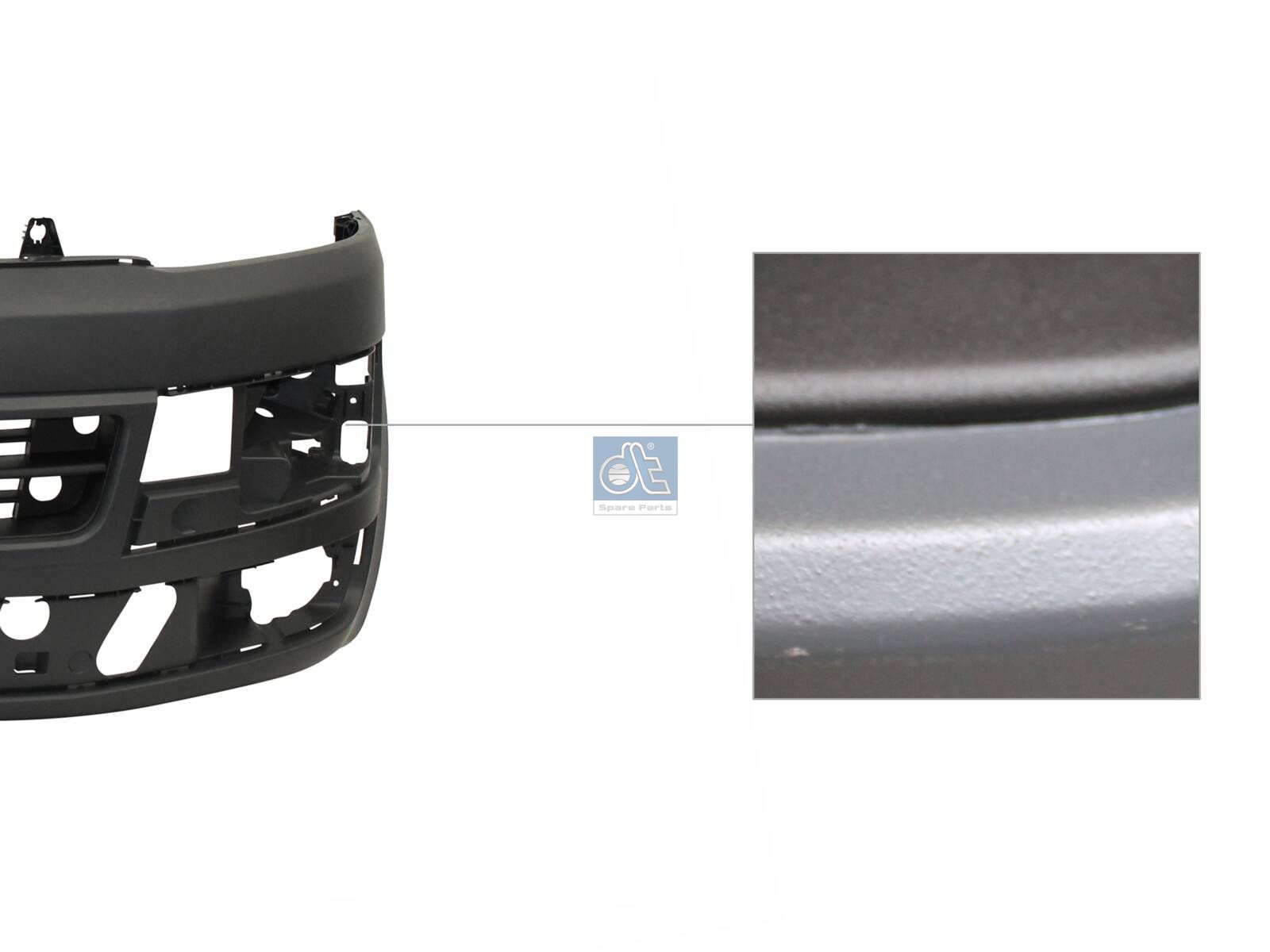 DT Spare Parts 11.71012 Bumper, front, light grey
