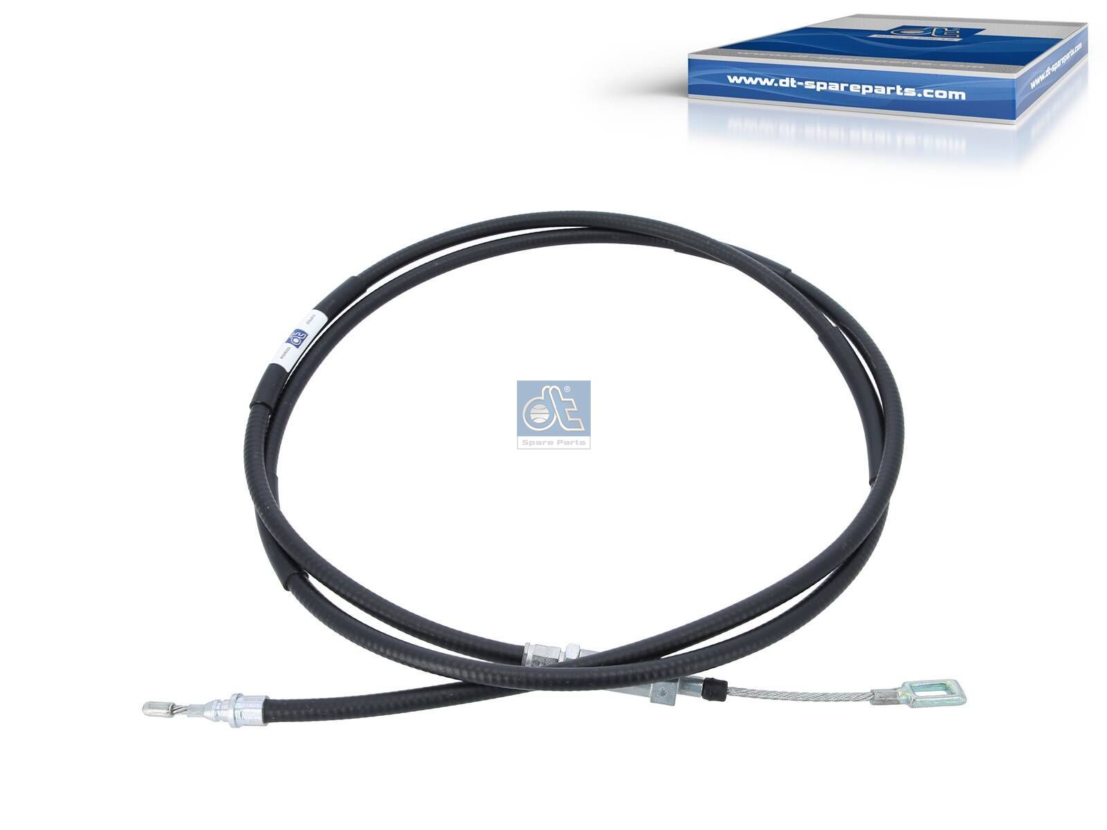 DT Spare Parts 12.47023 Control wire, parking brake, left, L1: 2355 mm, L2: 2582 mm