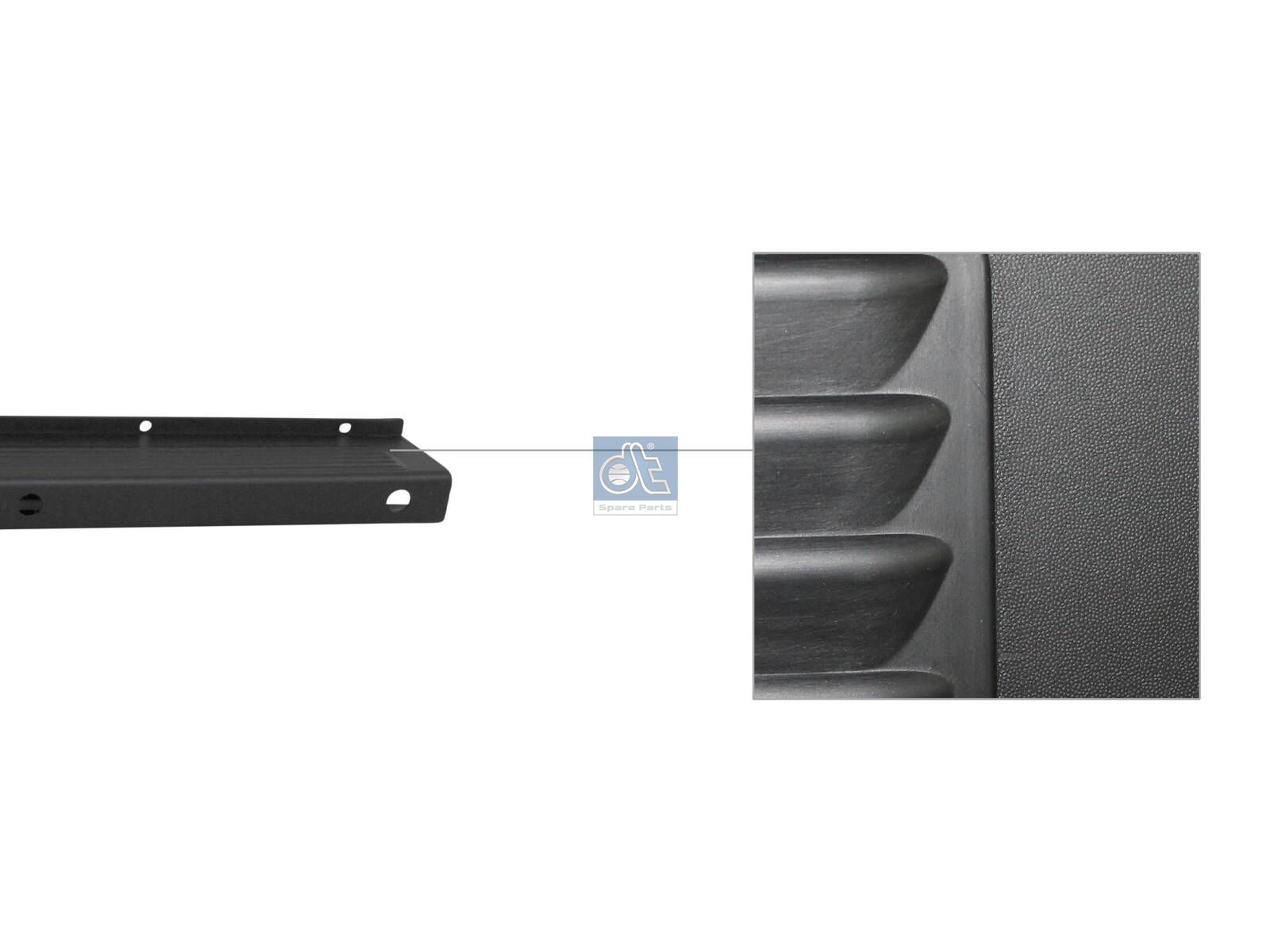 DT Spare Parts 12.82079 Bumper, rear, black