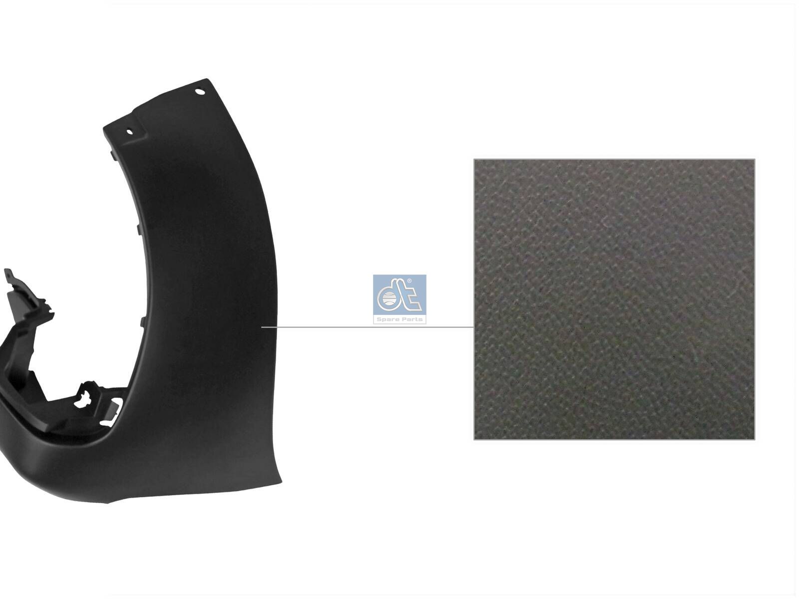 DT Spare Parts 12.82230 Bumper corner, rear, left, primed