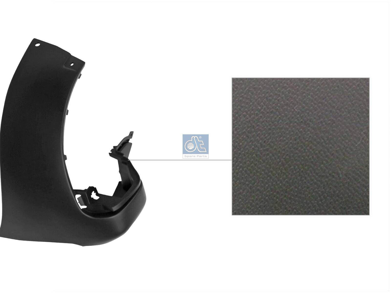 DT Spare Parts 12.82231 Bumper corner, rear, right, primed