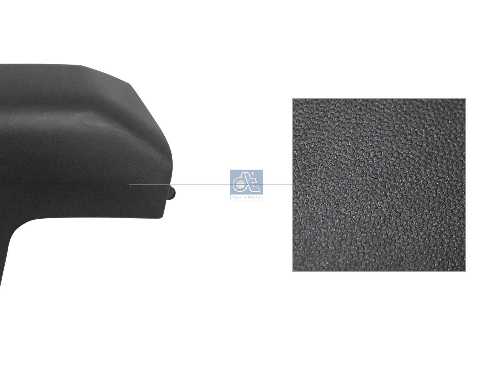 DT Spare Parts 12.82233 Bumper corner, rear, right, black
