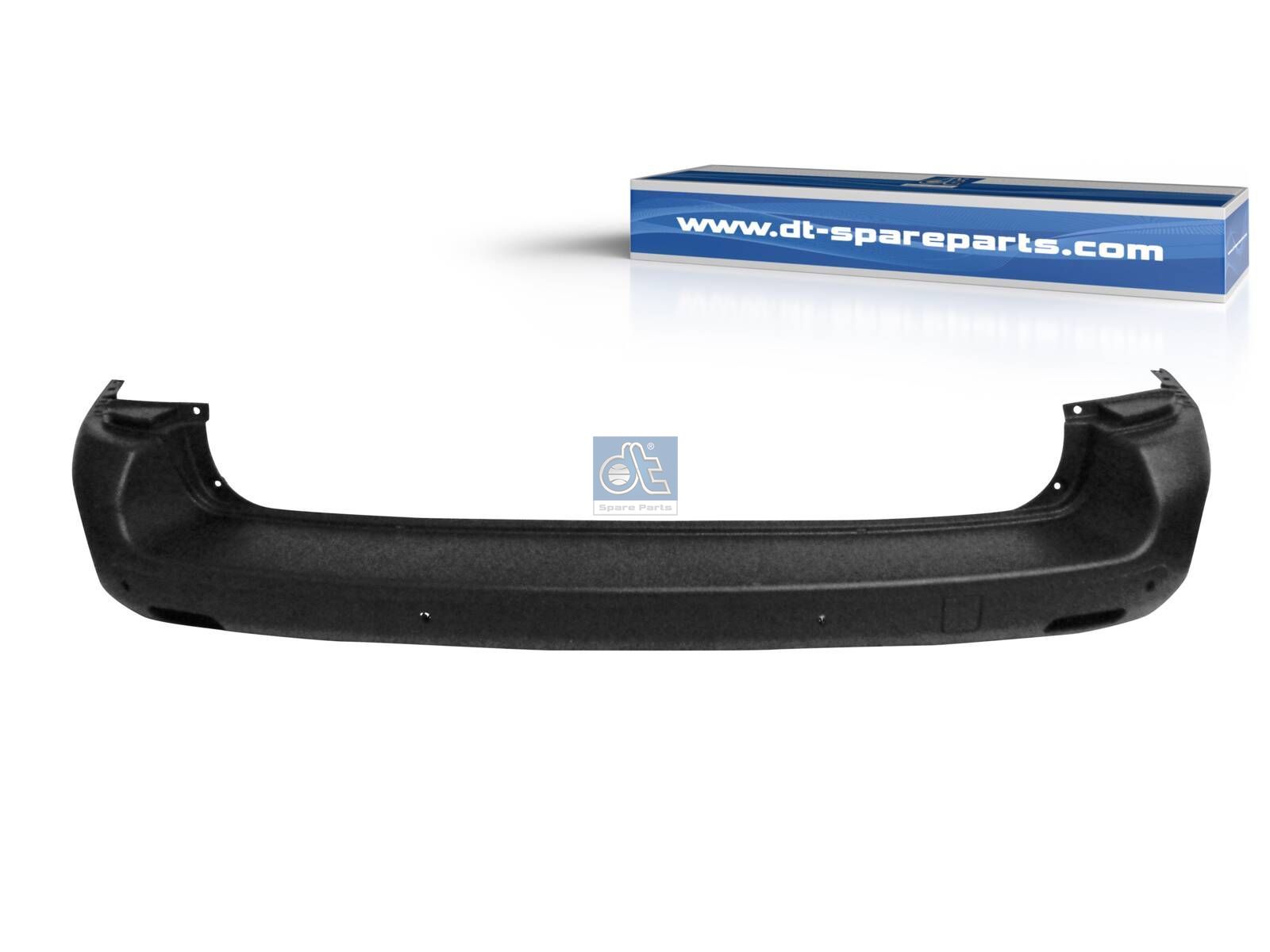 DT Spare Parts 12.82242 Bumper, rear, black