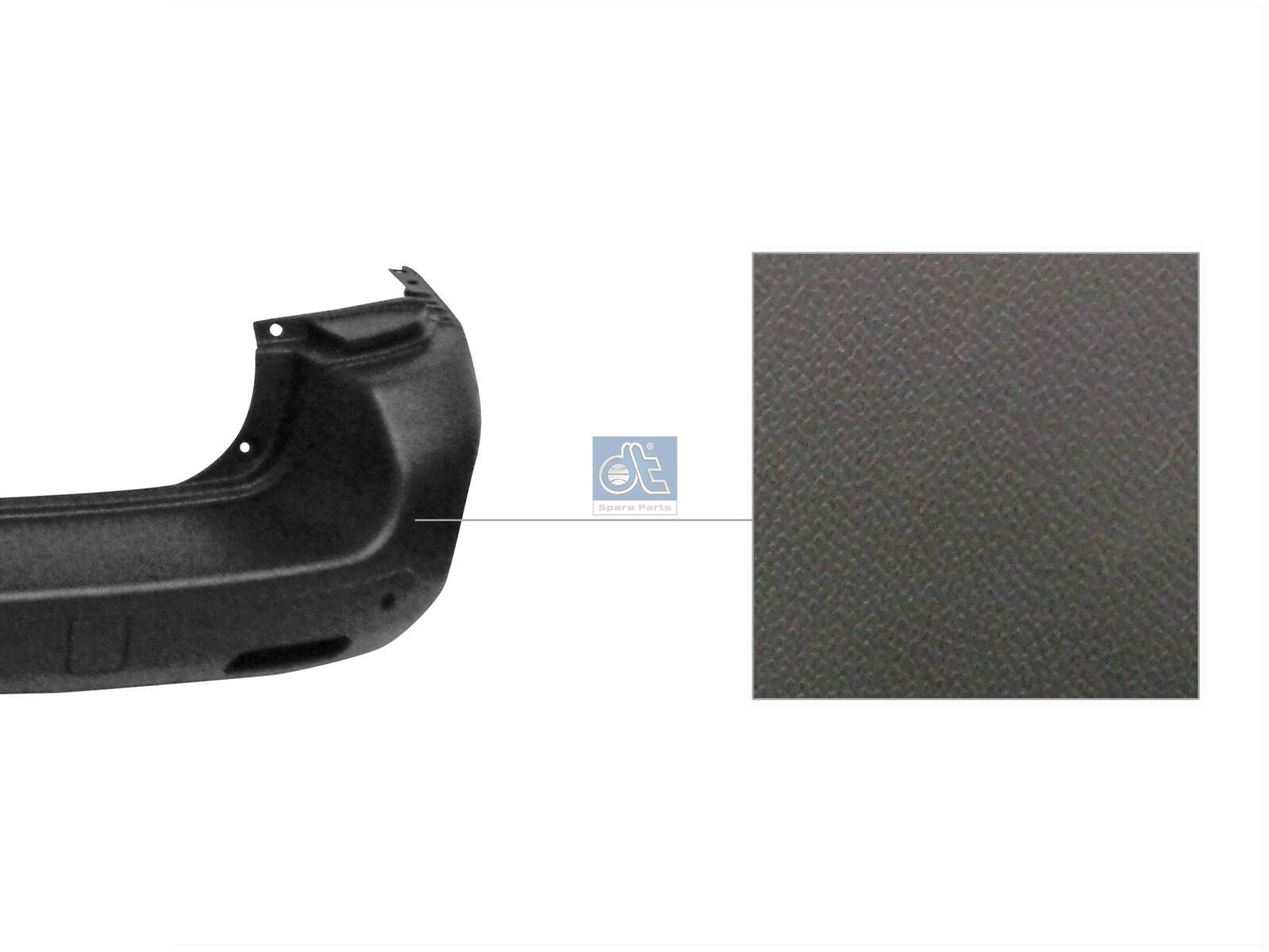 DT Spare Parts 12.82242 Bumper, rear, black