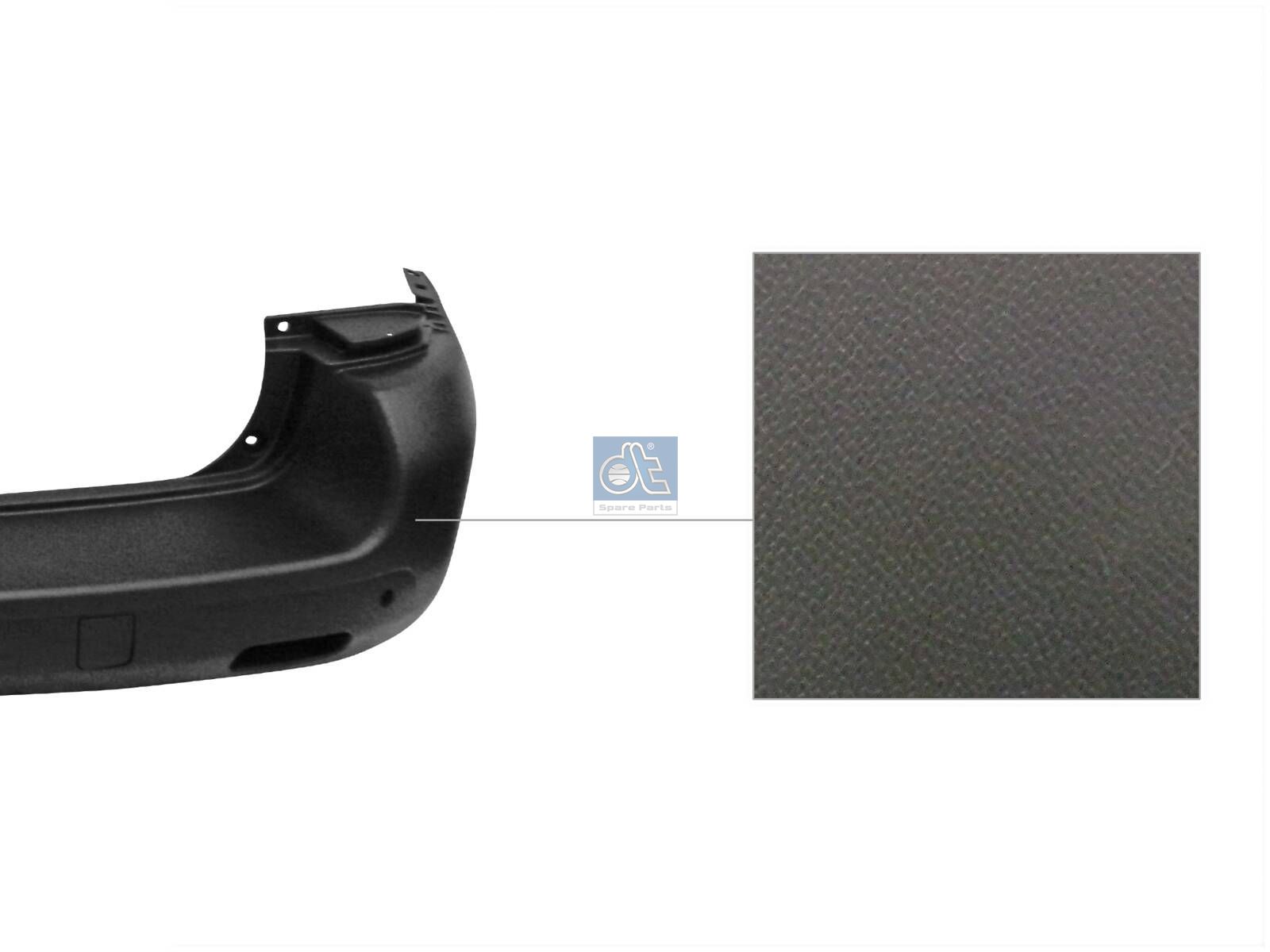 DT Spare Parts 12.82243 Bumper, rear, primed