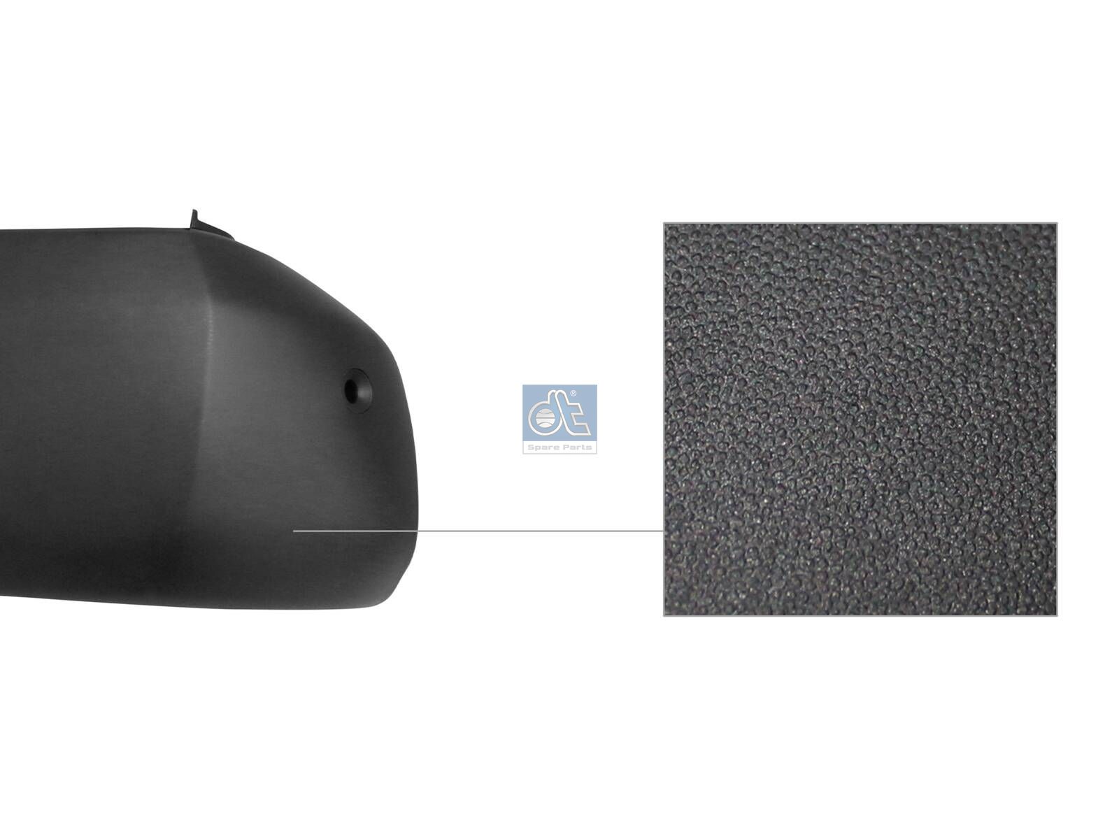 DT Spare Parts 12.82252 Bumper corner, rear, left, black