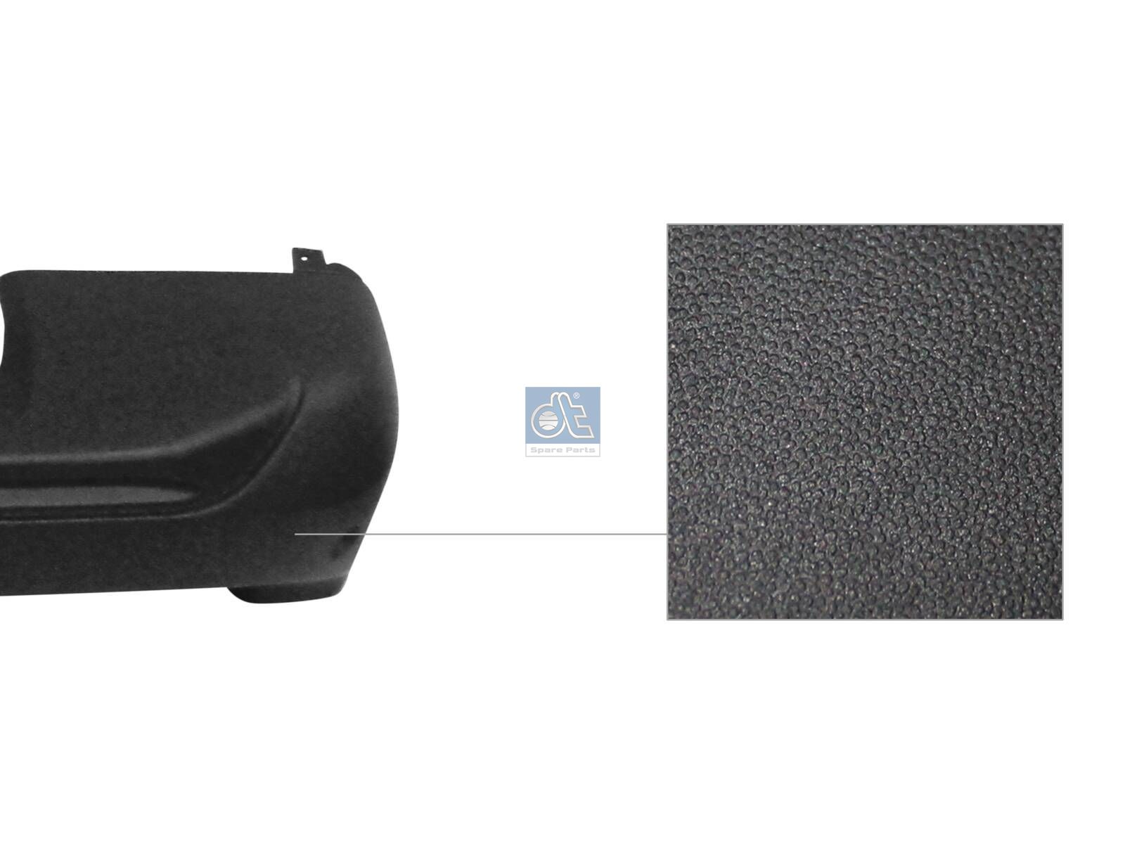 DT Spare Parts 12.82257 Bumper, rear, black