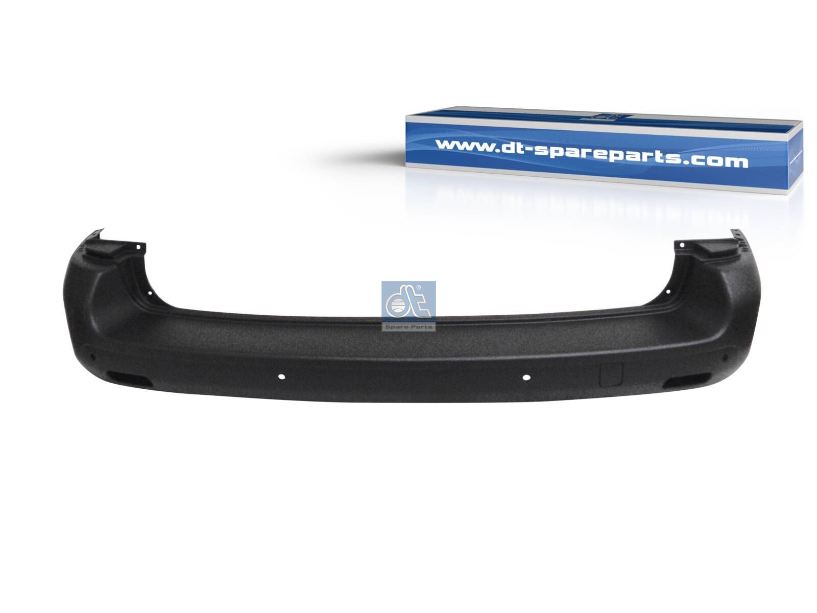 DT Spare Parts 12.82279 Bumper, rear, black