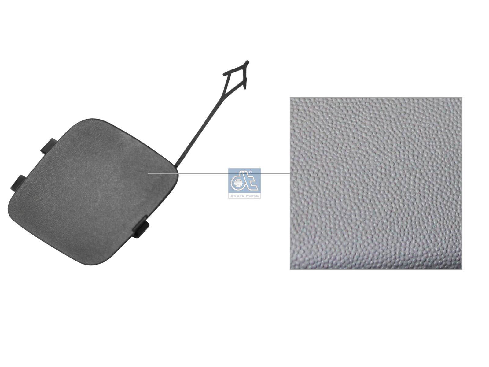 DT Spare Parts 12.82340 Cover, towing eye, front, black