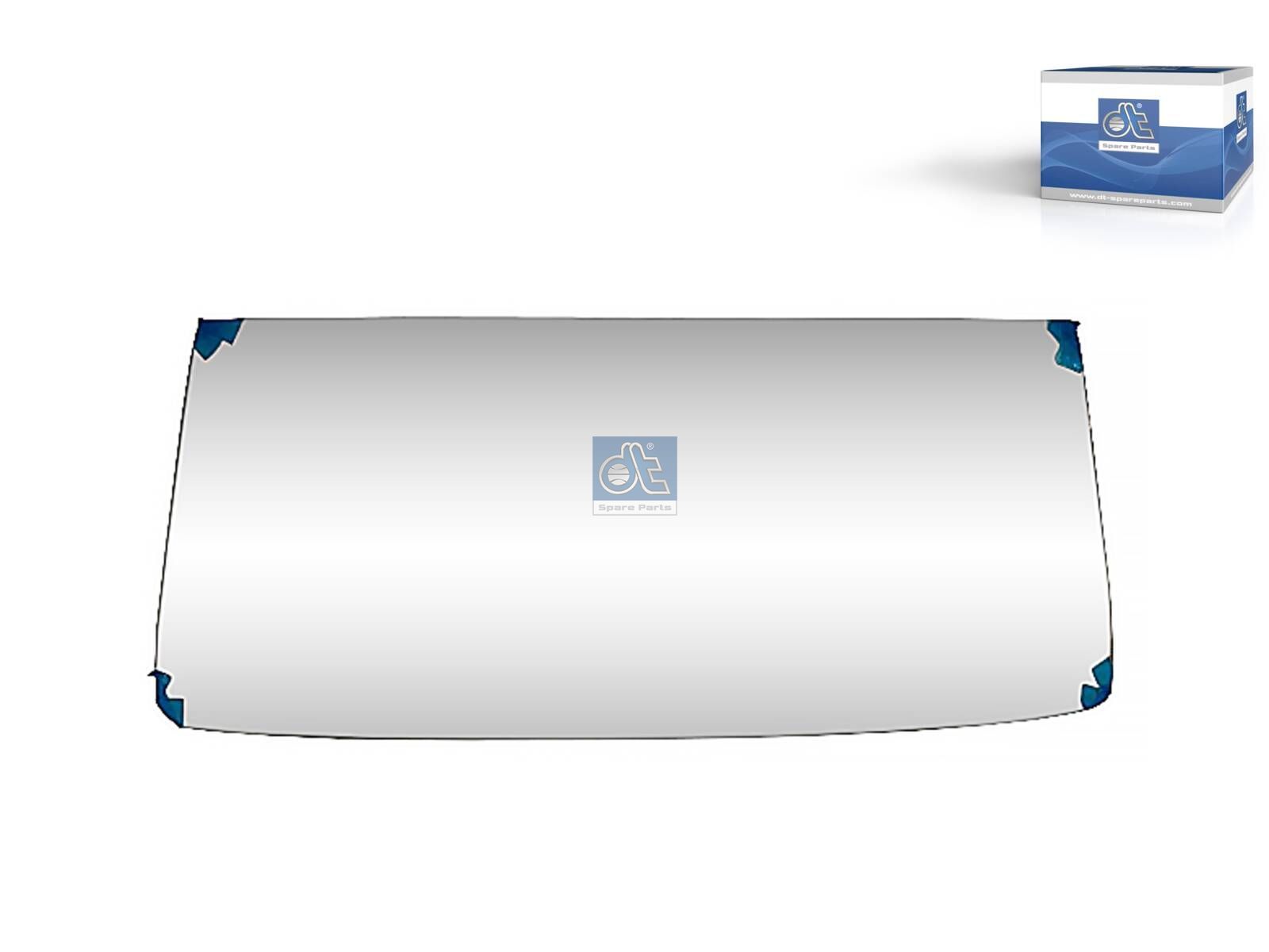 DT Spare Parts 12.84006SP Windshield, clear, wooden box, L: 1655 mm, W: 700 mm