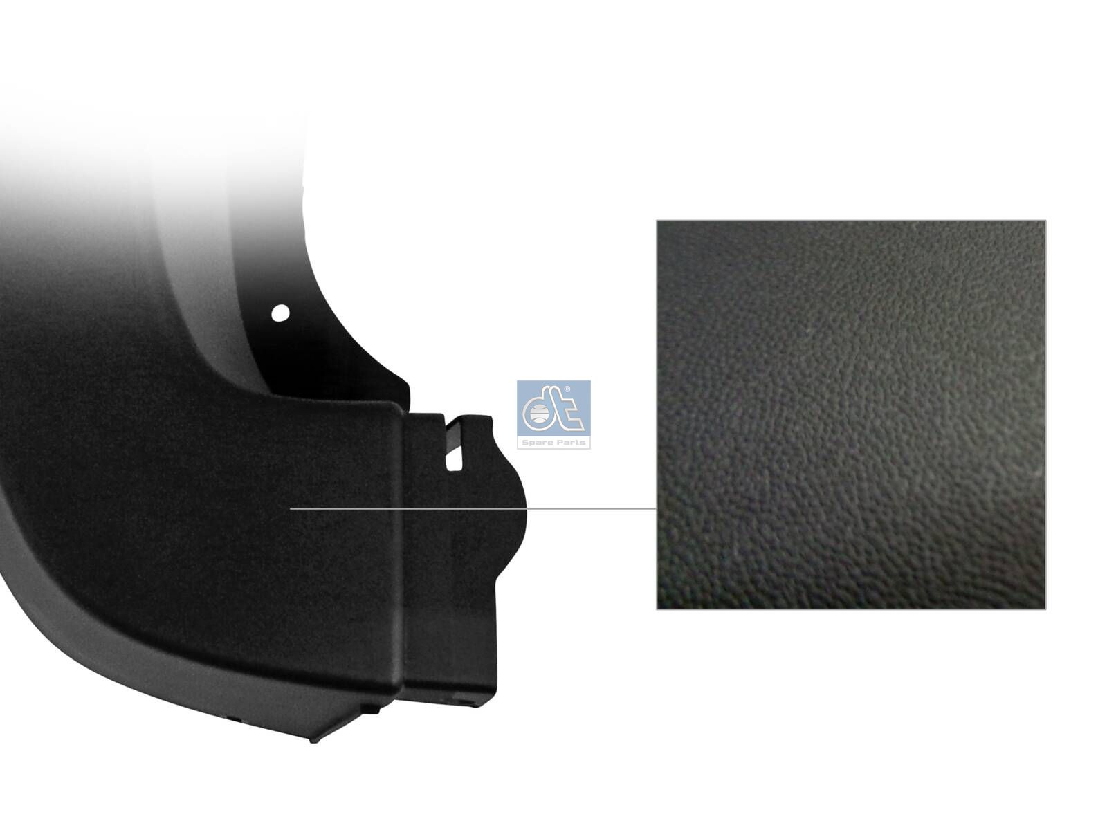 DT Spare Parts 13.87055 Bumper corner, rear, left, black