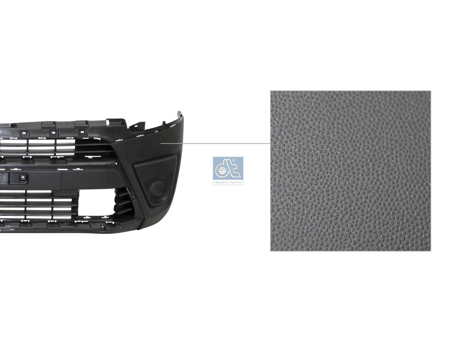 DT Spare Parts 14.16130 Bumper, front, black