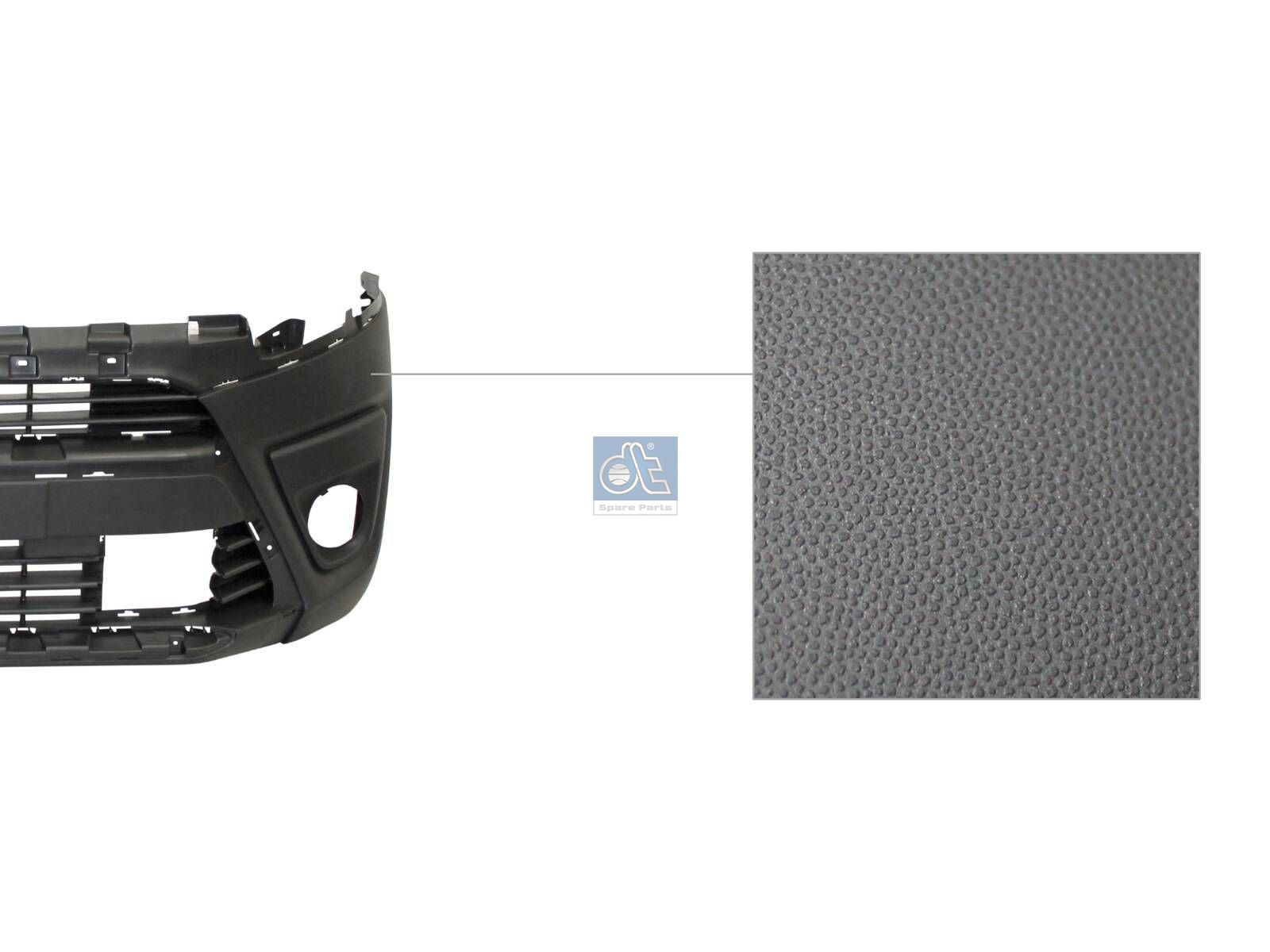 DT Spare Parts 14.16131 Bumper, front, black