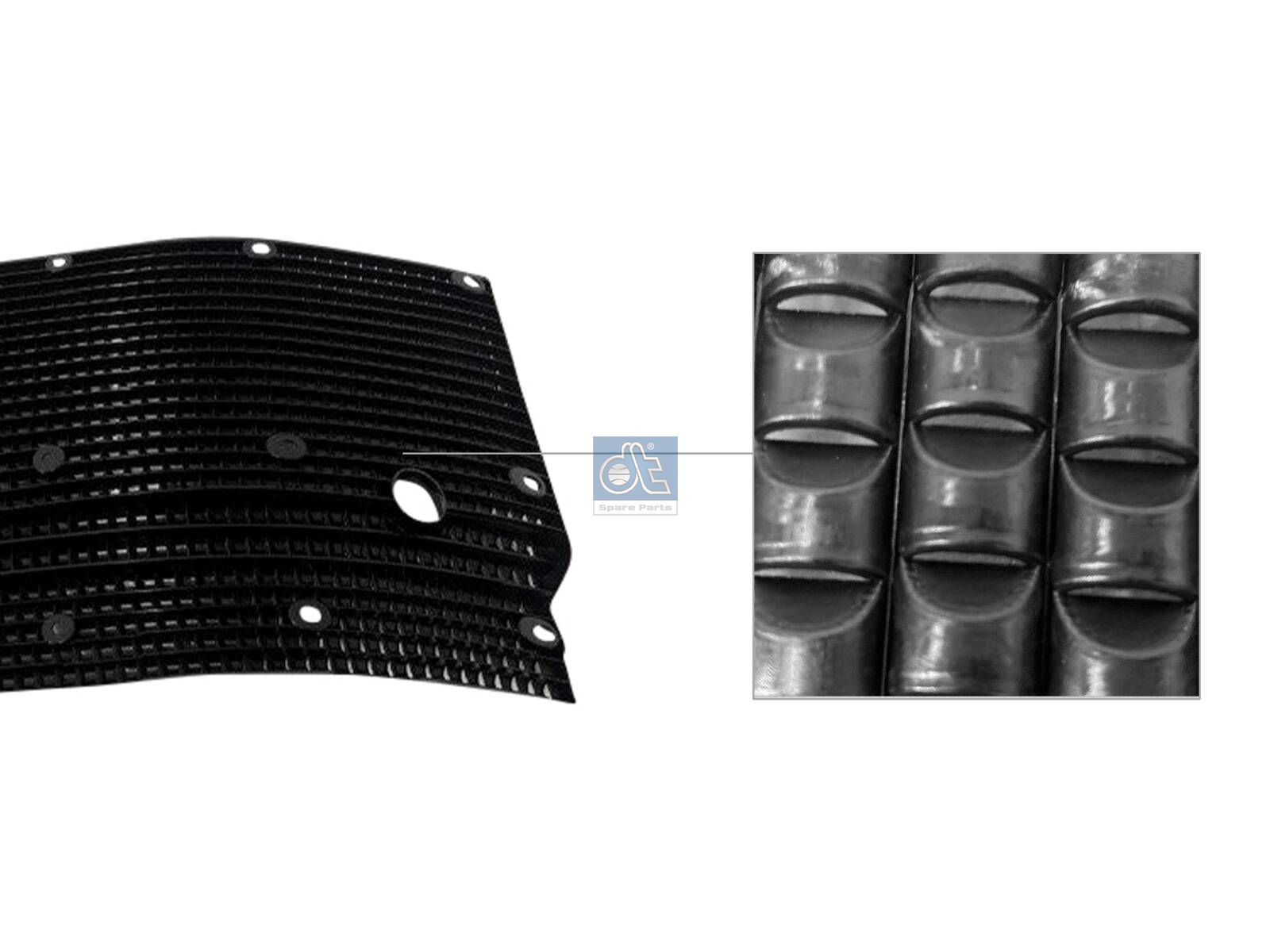 DT Spare Parts 1.00007 Dirt deflector, fender, right