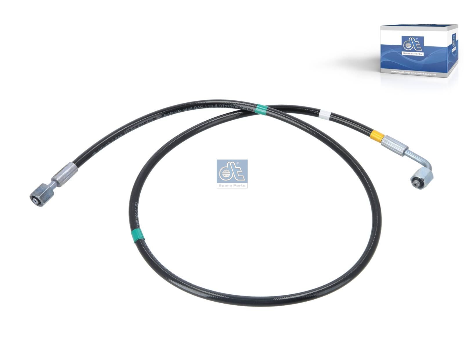DT Spare Parts 1.00323 Hose line, cabin tilt, M14 x 1,5, L: 1200 mm, 420 bar