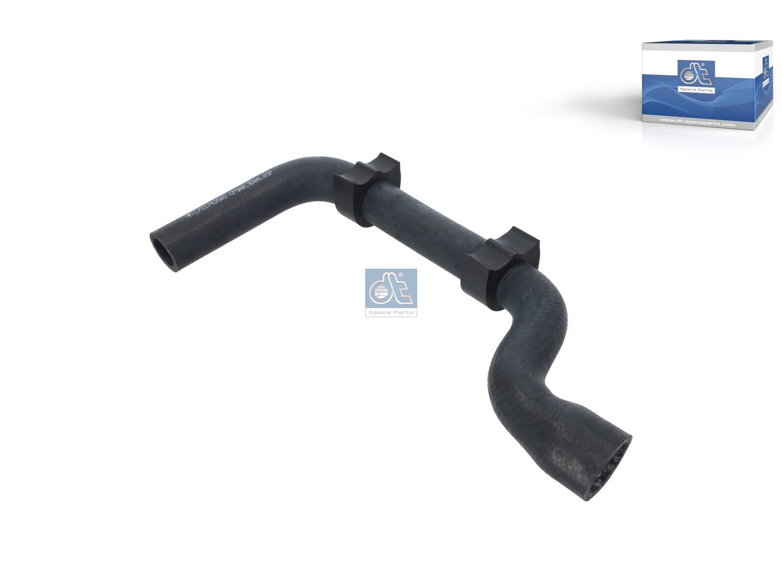 DT Spare Parts 1.00776SP Radiator hose, expansion tank, without spring band clamp