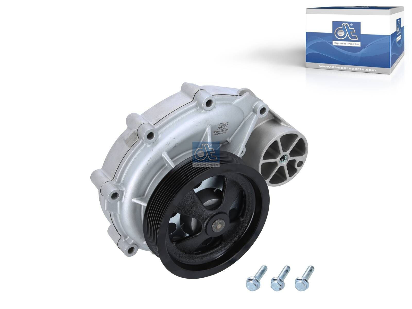 DT Spare Parts 1.11163 Water pump, complete with housing and gasket, DI: 112 mm, DP: 150 mm, 8 grooves