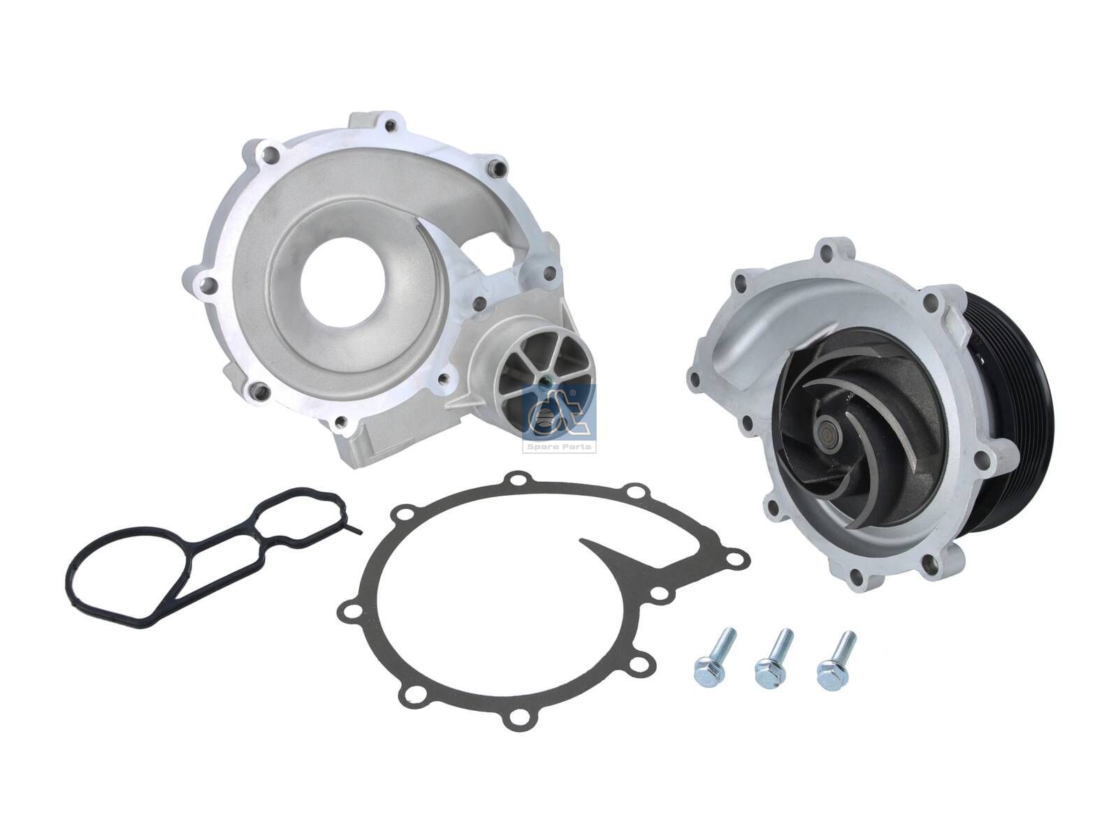 DT Spare Parts 1.11163 Water pump, complete with housing and gasket, DI: 112 mm, DP: 150 mm, 8 grooves