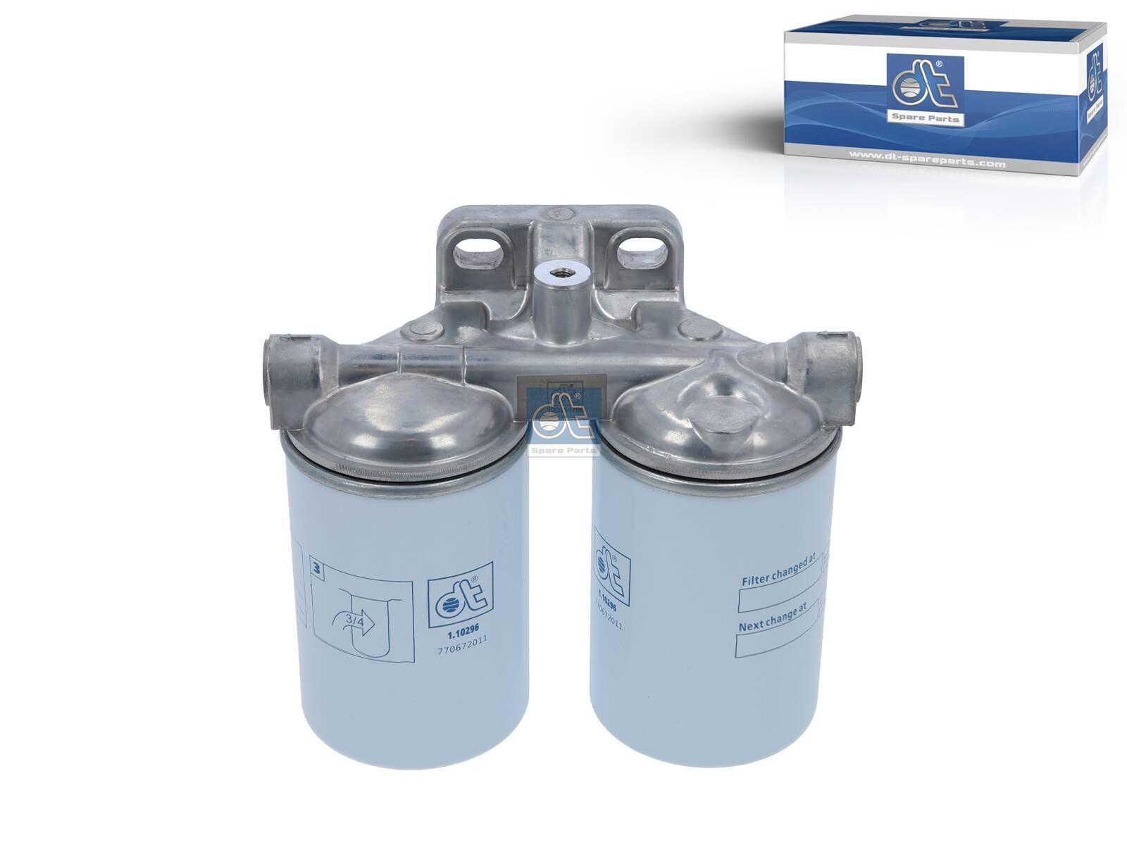 DT Spare Parts 1.12126 Fuel filter, complete, d: 62 mm, D: 76 mm, M16 x 1,5, M14 x 1,5, H: 120 mm