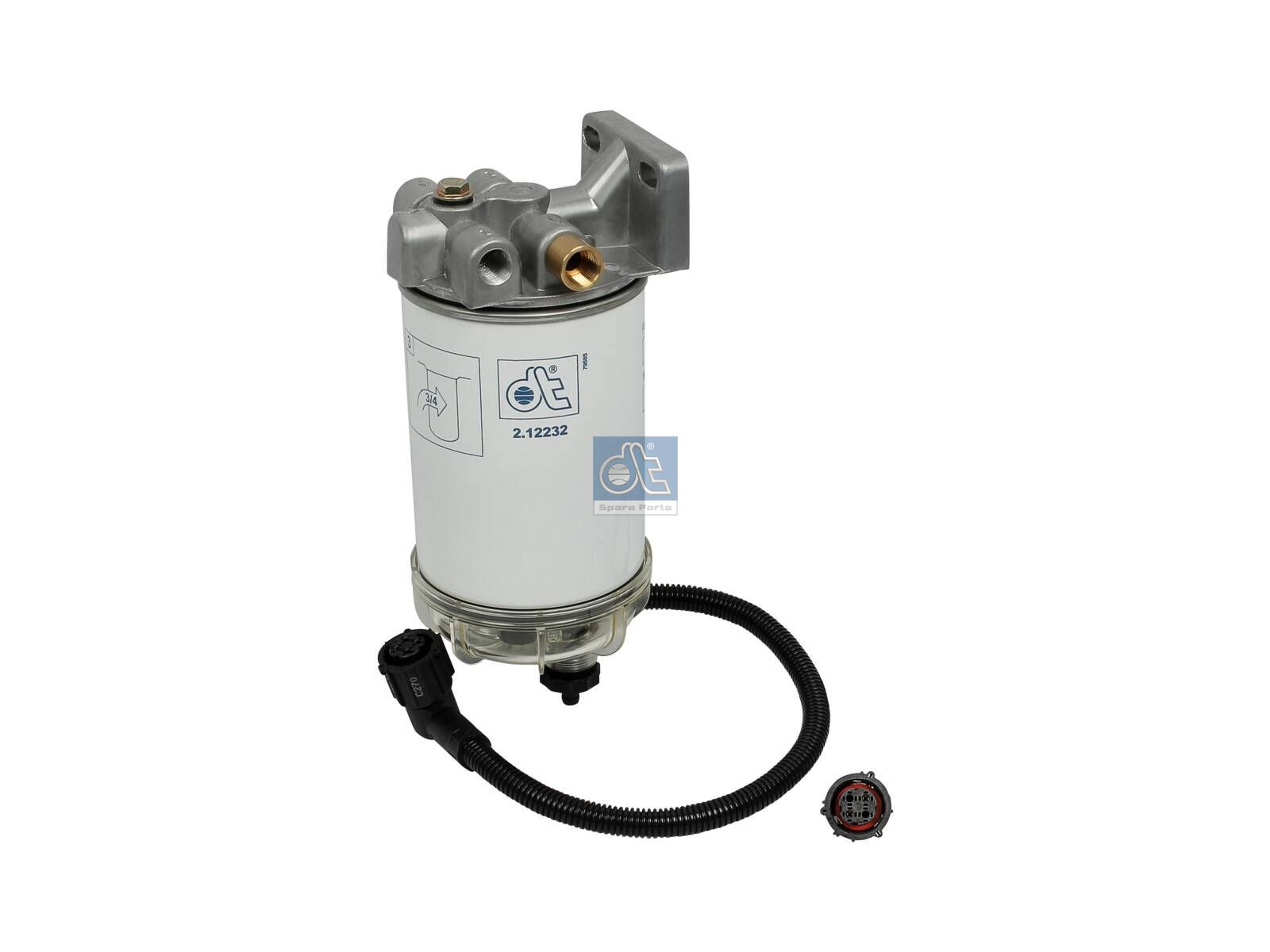 DT Spare Parts 1.12276 Fuel filter, complete, D: 107 mm, M16 x 1,5