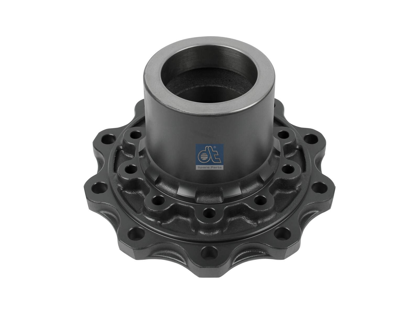 DT Spare Parts 1.17302 Wheel hub, without bearings, d1: 127.3 mm, d2: 127 mm, D: 380 mm, 10 bores, b: 22.3 mm, P: 335 mm, H: 194 mm